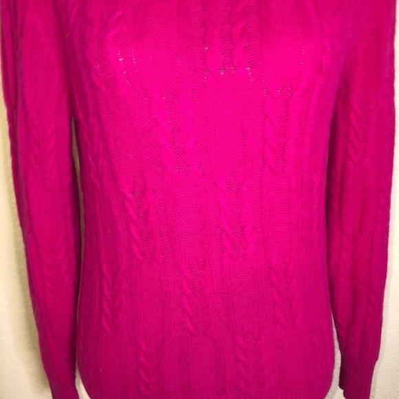 Vintage Evan Picone Lambswool, Angora Pink Sweater Removable Shoulder Pads Sz SP - Picture 4 of 6